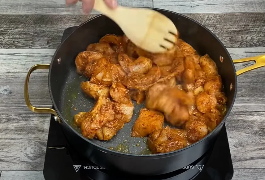 Cooking of chicken