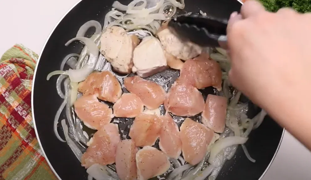 Cooking of chicken