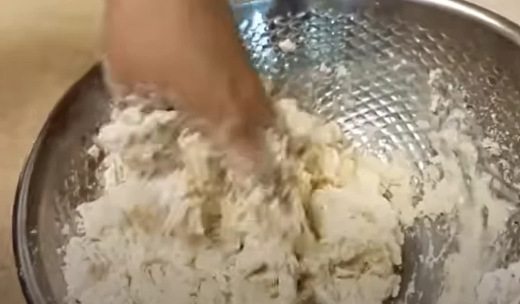 Kneading the dough