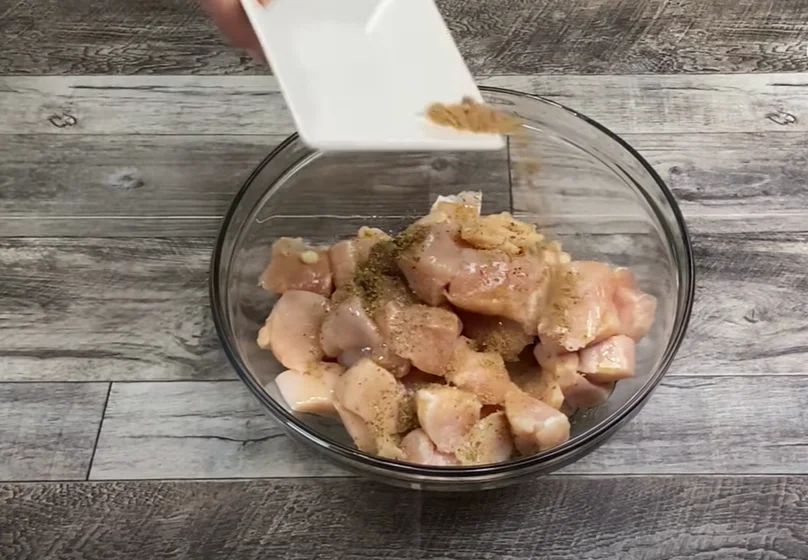 Seasoning of chicken