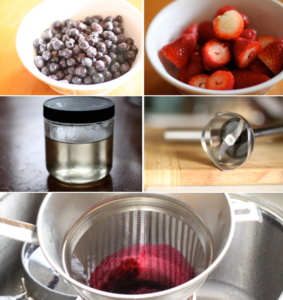 ingredients for berry aqua fresca